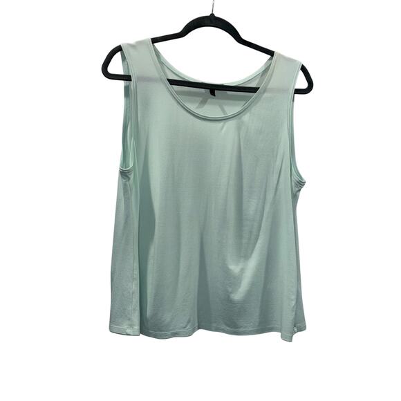Eileen Fisher 100% Silk Tank Top | Size Large | Mint Green - Picture 1 of 12